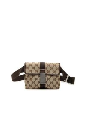 Gucci Gg Canvas Belt Bag Pre-Loved #361405G48B
